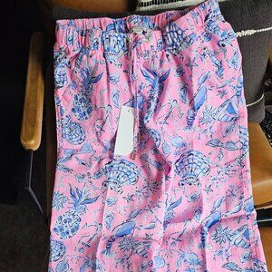 Lily Pulitzer 27" Brawley Linen Crop Pant Size Small